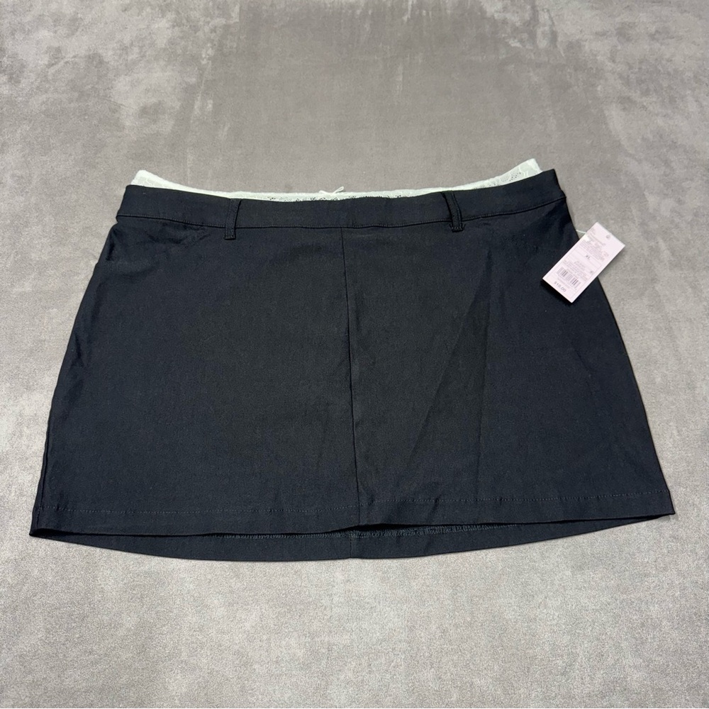 Wild fable women’s XL Black Mini Skirt peek a boo lace nwt stretchy waistband